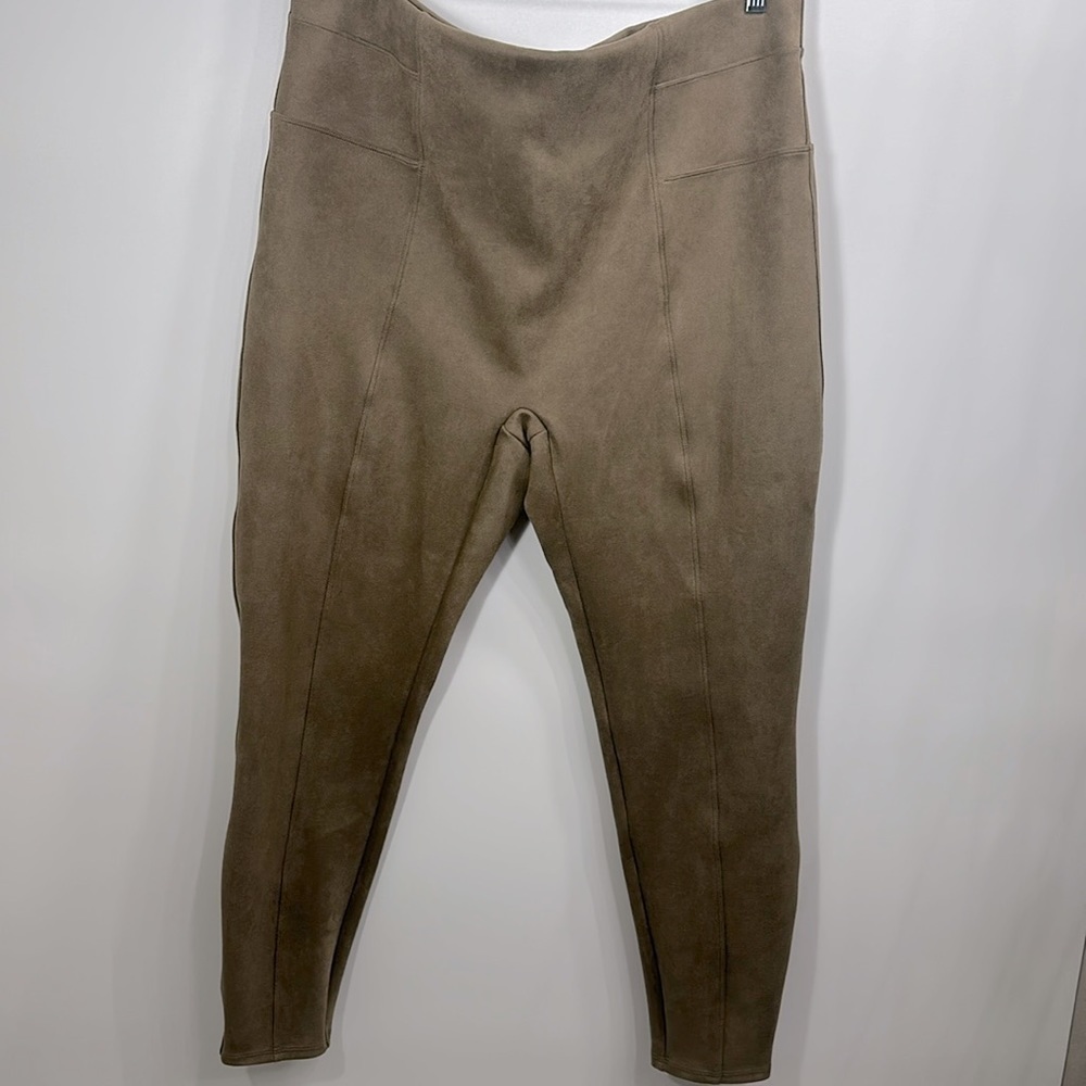 SPANX faux suede camel pants size 3X